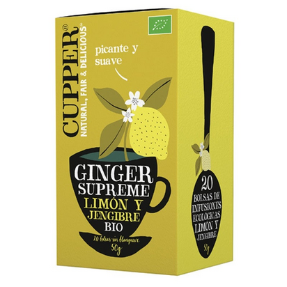 Cupper Infusão Limão e Gengibre BIO 20 Saquetas